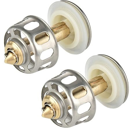 HOLIDYOYO 2stücke Edelstahl Push-typ Waschbeckenstöpsel Mit Anti-geruchsfilter Abflussfilter Für Bad Küche Und Waschbecken Haarfänger Und Geruchsverschluss