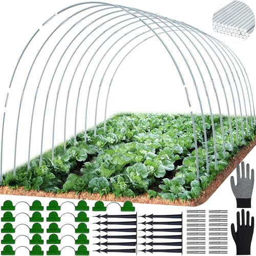 Túnel de lámina para bancal alto, arcos para bancal alto, 50 unidades de arcos de túnel, túnel de plantación para bancal elevado, neumáticos de invernadero para bancal alto, túnel de invernadero