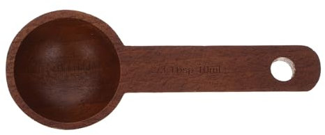 PRETYZOOM Cuchara Medidora de Nogal para Café y Té 1pieza, Cucharas Prácticas Cabeza Redonda, Utensilio de Cocina Seguro y Duradero
