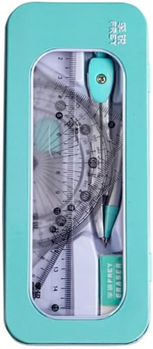 Fokroin Juego de matemáticas de 7 piezas, juego de compás, Juego de Geometría, Juego de compás Geométrico, Juego de aprendizaje completo que incluye Compás, Borrador, Transportador y triángulo