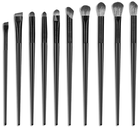 10 Pcs Premium Eye Makeup Brushes Set, Including Eyebrow、Eyeliner Brush, Smudge Brush, Different Types of Eyeshadow Brushes Professional Eye Smudging Defining Eyeshadow And Eyeliner