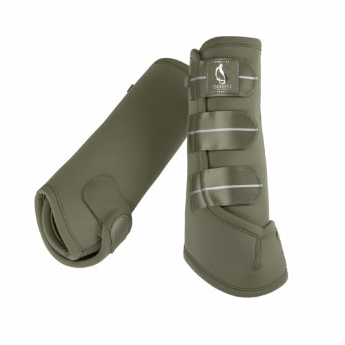Eskadron Gamaschen Dressurgamaschen Beinschutz Pro Dressage hinten Classic Sports, Größe:Warmblut (Full), Farbe:Dusty Olive