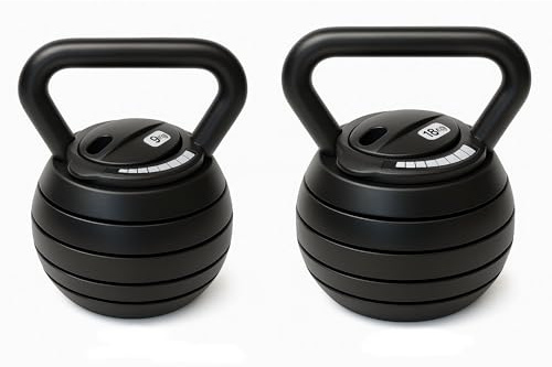 9kg Adjustable Kettlebell Weight Set – Home Gym Strength Training & Fitness Equipment – Compact & Versatile for Full-Body Workouts & Endurance Training