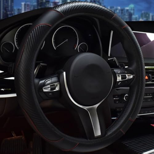 Auto Lenkradbezug für Mercedes Benz B-Class (W245) 2005-2010, Leder Lenkradschutz Lenkradhülle Atmungsaktive Lenkradhüllen Lenkrad Abdeckung Innenraum Zubehör,C/Black