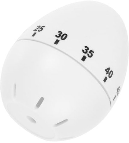 CIYODO Timer Da Cucina a Forma Di Meccanico Rotante Contaminuti Per Cottura e Casa Abs e Metallo Uso Scolastico e Casalingo Bianco