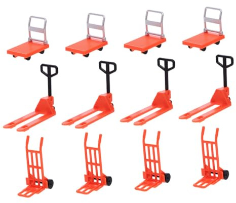 Yardwe 12pièces Jeux De Construction pour Garçon Fille Mini Voitures Et Brouettes Panneaux De Signalisation Jouets De Chantier De Véhicules Décor Extérieur