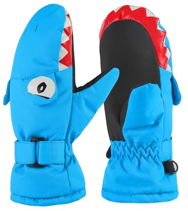 OMECHY Kids Ski Mittens Waterproof Snow Windproof Thinsulate Warm Winter Cold Weather Gloves with String for Boys Girls