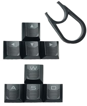 Tapas de teclas translúcidas para WASD y teclas de flecha, juego de tapas de teclas para juegos de fácil instalación para teclado mecánico 8 teclas mecánicas