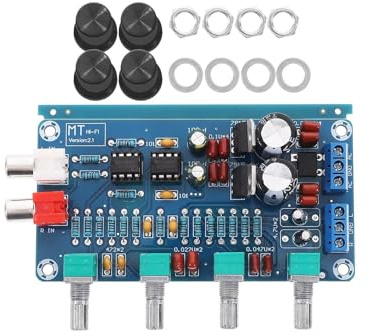 Xh-m164 Audioverstärker Verstärkerplatine mit Tonregler, Ne5532 | Digitale Audio Komponentenplatine, Blaues Pcb mit Abs und Bauteilen, für Aufnahmegeräte