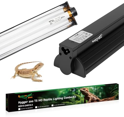 24W UVB lamp terrarium lumière T5 Lampe UVB 10.0 22 Kit combo d'éclairage | HO 10% UVB & 30% UVA UVB Light avec barre de lumière de désert reptile lampe UVB pour tortue dragon barbue léopard gecko tank