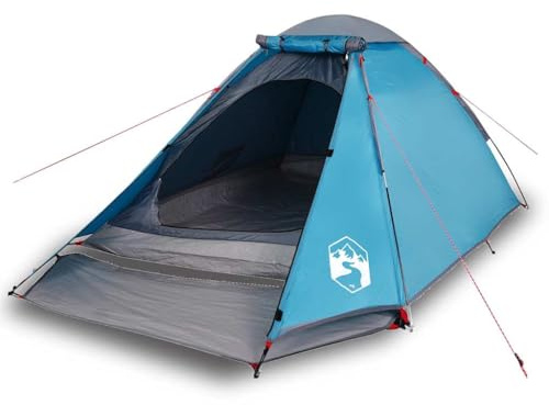 HETFTJN Tienda de campaña de cúpula para 2 personas, 263 x 160 x 108 cm, con poliéster 185T y revestimiento de poliuretano, incluye varillas de fibra de vidrio, pasacables y bolsa de transporte para