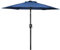 Simple Deluxe Parasol de table de marché d'extérieur de 2,74 m avec bouton d'inclinaison, manivelle et 8 baleines robustes pour jardin, terrasse, pelouse, arrière-cour et piscine, bleu