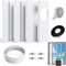 Kit de Sello de Ventana Universal para Aire Acondicionado Portátil de Manguera de Escape con Acoplador Kit de Ventilación de CA Ajustable Sello de PVC para Ventana Corrediza (Para Tubo de 15cm)