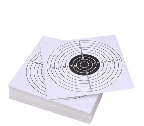 ACEXIER 100 Pcs Hunting Target Paper Accessory Hunting Holster Shooting Target Paper Pistol Rifle Practice Accessories(14x14cm)