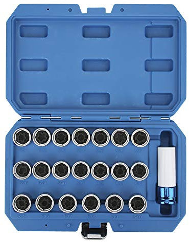 Radsicherungs-Radmutternschlüssel-Set, Diebstahlschutz-Set für Mini E12 E21 E23-Serie, Praktische Aufbewahrungsbox, 21 Stück, Hochwertiges Legierungsmaterial