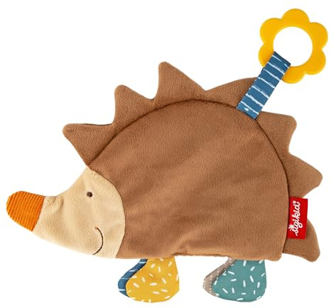 SIGIKID Knistertuch Igel Knistertücher braun,Onesize,braun | Baby Aktivspielzeug Greifling Kuscheltuch mit Raschelgeräusch - akustischer Reiz durch integrierte Knisterfolie