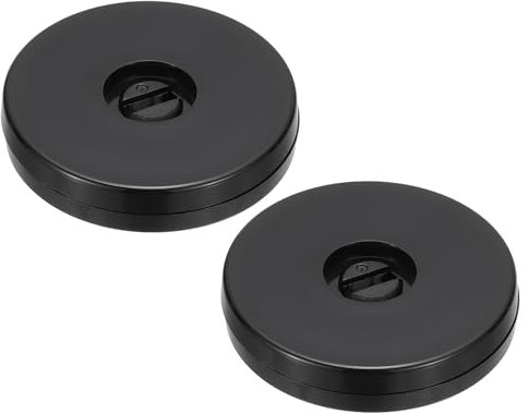 PATIKIL 2,5 Pesante Rotante Girevole Supporto con Acciaio Sfere Cuscinetti 2pz Rotazione 360° Giradischi Lazy Susan Base per Grande Schermo TV Computer Monitor Nero