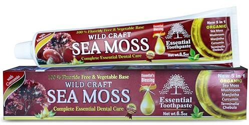ESSENTIAL TOOTHPASTE Viktig tandkräm med havsskum - 170 g (1 st) | en unik blandning av havsskum, svamp, manjistha, curcumin och Terminalia Chebula