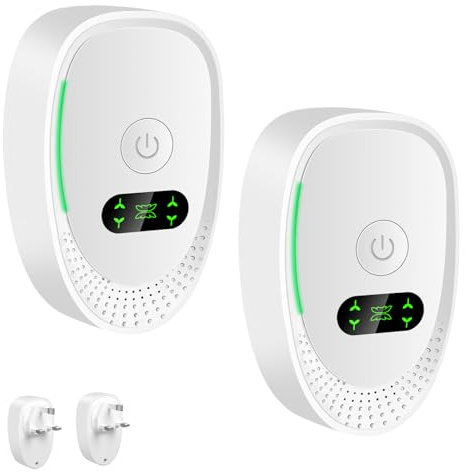 Air Purifier for Bedroom Home，Plug in Automatic Air Freshener for Smokers/Pets/Shoes，Mini Portable Loniser Air Purifier with Negative Ion Filter for Office/Home/Room/Kitchen，2 PCS