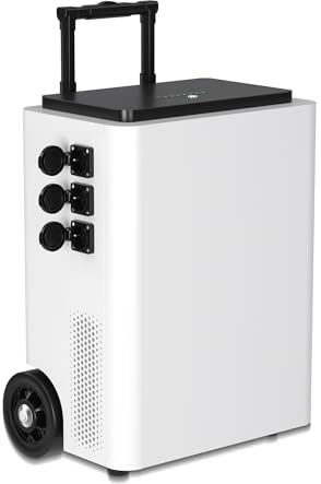 CTOLITY Generatore Elettrico Solare Portatile 5000W, 5120Wh LiFePO4 Batteria di Soccorso con Uscite AC 5000W(6000W Pic), Gruppo Elettrogeno Solare per alimentazione domestica di emergenza, campeggio