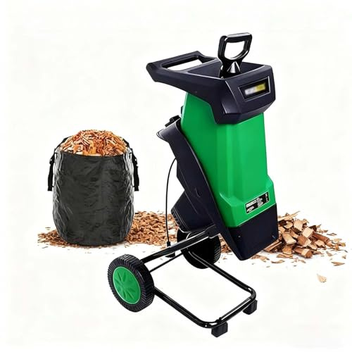 SIEEOUR 2400w Triturador De Jardín Eléctrico, Astilladora De Madera Con Capacidad De Rama 40mm, Caja De Recogida Desmontable 50l, Diseño Portátil Para Manejo De Desechos De Césped