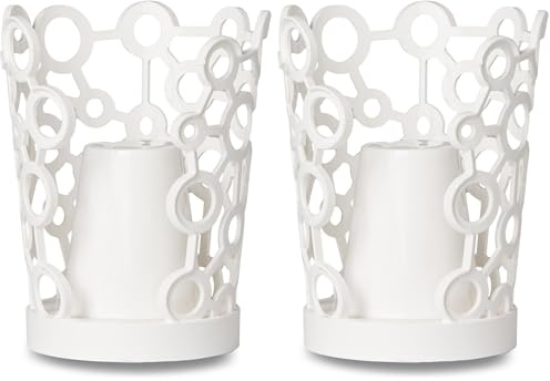 Giostyle Portabicchieri ForMe | Bianco | Made in Italy | Plastica 100% Riciclabile (Confezione da 2)
