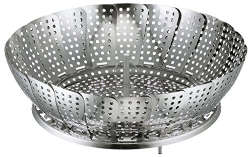 Küchenprofi Dämpfeinsatz 24 cm, Silber | Dank aufklappbarer Flügel ist der Dämpfeinsatz von Ø 18–28 cm verstellbar und passend für Töpfe ab 20 cm
