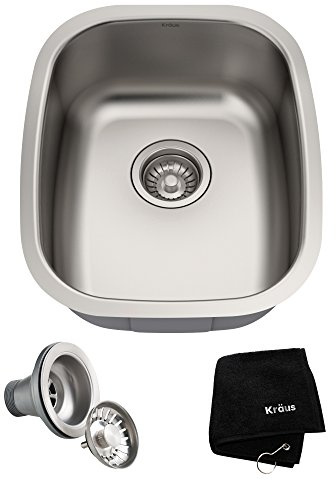 Kraus KBU11 20 tum undermontering enkel skål 15 Satin