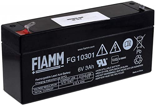 POWERY FIAMM Batteria ricaricabile al piombo FG10301 Vds, Lead-Acid, 6V