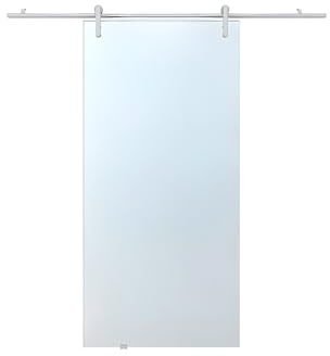 Vente-unique - Porta scorrevole esterno muro H205 x L83 cm in Vetro temperato - CLEAVER