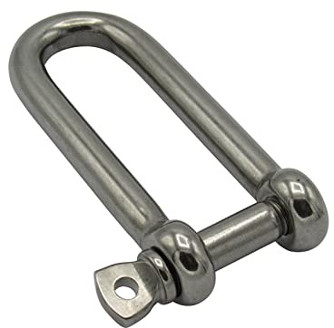 Long D Shackle Stainless Steel 12MM (Marine Boat Rigging Sails Halyards Dee)