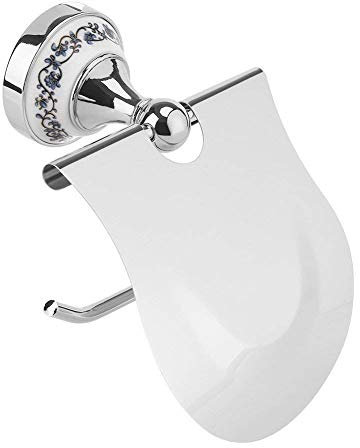 Portarrollos de Baño Estilo Europeo con Diseño Azulejo Portugués, Acero Inoxidable 304 Antihuellas - Instalación en Pared sin Taladro, Ideal para Baños de Lujo