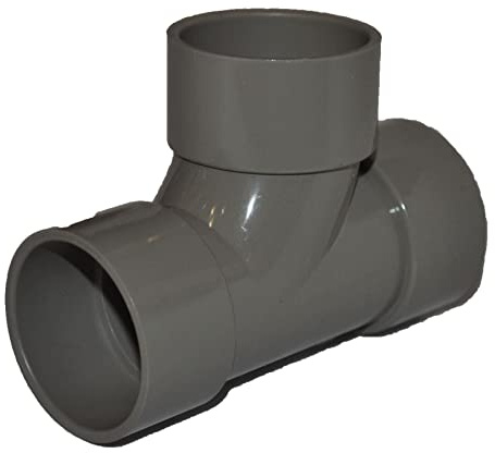 Solvent Weld Grey 50mm (56mm) Waste Pipe 90 Degree Tee