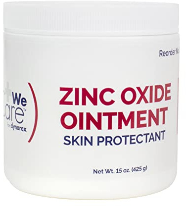 Dynarex Zinc Oxide Ointment, Soothes, Prevents, and Relieves Diaper Rash, Chaffed Skin, and Irritation, White, 1 Count - 15 oz. Jar of Ointment
