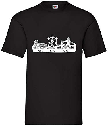 Deutschland Europameister Fussball Männer T-Shirt Schwarz 3XL