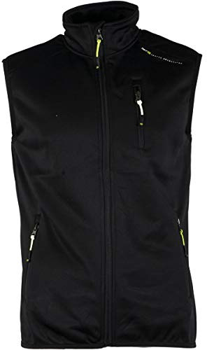 RENNER XXL Gert Herren Weste Powerstretch - Wandern - Radfahren, Schwarz, 6XL