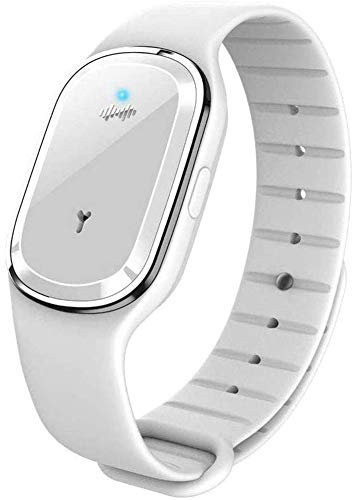 Spray Ultrasonic Mosquito Repellent Bracelets Waterproof Outdoor Non-Toxic Electronic Mosquito Insect Repeller Wristbands with USB Rechagerable for Baby Kids and Adults Insect (Color : White)