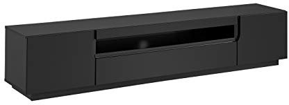 BIM Furniture TV Lowboard Schrank ESTON 200 cm TV Tisch Sideboard TV Kommode HiFi-Tisch freistehender Schrank (Black)