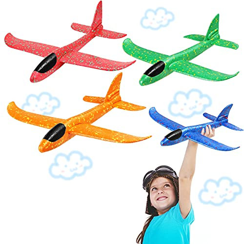 Segelflugzeug, 36CM Outdoor Sport Wurf Spielzeug, Flugspielzeug für Kinder, Schaum Flugzeug，Geburtstagsgeschenk Spielzeug für Kinder im Alter von 3-12Jahren Outdoor Sportspielzeug Partygeschenke