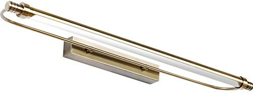 Quevia-Eletro Bronze Vintage Spiegelleuchte LED Eisen & Acryl Spiegellampe Schwenkbare Lichtwinkel Verstellbare Warmeslicht 3000K 6W für Bilderlampe Badezimmer Küche Wandbild Dresser