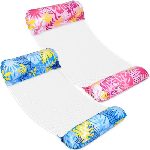 Elidepe Materassino Mare, Galleggiante 2 Pezzi, Materassino Piscina XL, Amaca Gonfiabile Mare, Amaca Gonfiabile Piscina Poltrona Galleggiante