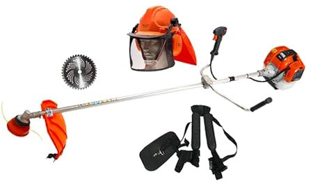 SAKAWA Desbrozadora Gasolina 48cc Barra Fija 28mm + Casco Forestal + Disco Vidia