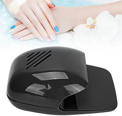 Mini Nageltrockner, tragbarer Nagellacktrockner mit Gebläse, kühlender Ventilator Nagellack, Schnelltrockner mit Gebläse ideal normale Nagellacke (Schwarz)