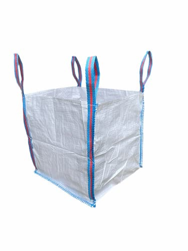 A&A SUPPLIES UK - 10 x 1/2 Half a Tonne FIBC Bulk Builders Bags Garden Waste Rubbish Heavy Duty Industrial Woven Material Jumbo Sacks Ton with Handles (10)