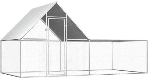 GuyAna Hühnerstall 4x2x2 m Verzinkter Stahl HüHnerkäFig Metall HüHnerstall Kaufen