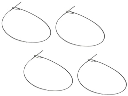 VANZACK Lot de 4 Brochettes de Barbecue en Acier Inoxydable 28,5 Cm pour Grillades en Extérieur, Bâtonnets Flexibles et Pliables Résistants à Haute Température, pour Pique-niques et Barbecue