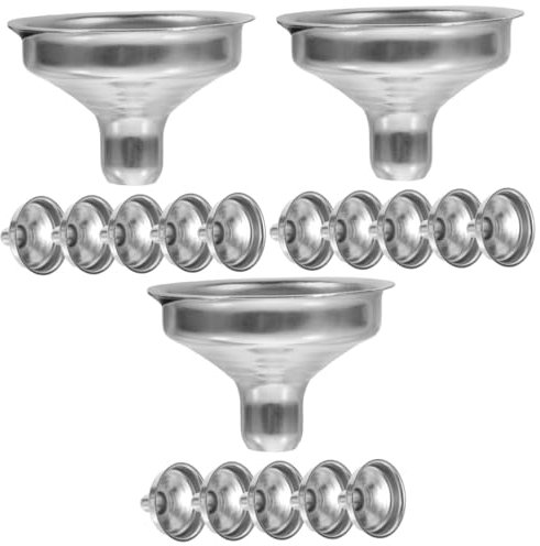 ULTECHNOVO 18pièces Entonnoir Inoxydable Entonnoirs Liquides Pratiques Pour Huile Vinaigre Et Pigment Outil De Cuisine Compact Et Portable Pour Bouteilles Et Flacons