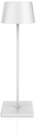 Palmina 842, Led Tischlampe Dimmbar,4400mah Led Tischlampe Kabellos,IP54-Schutz,Lampe Für Den Innen-/Außenbereich,Geeignet Für Abendessen,Lesen, Schlafzimmer,Garten Und Vieles Mehr/Weiß