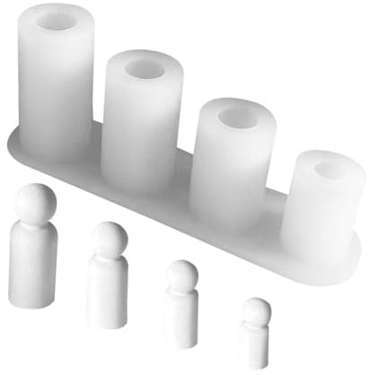 Stampo in gesso, forma in silicone, 4 pezzi, per cera di soia fai da te, cera d', argilla, gesso, cioccolato, resina sintetica