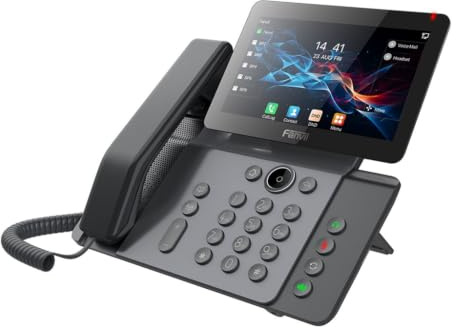 Fanvil V66 IP-Telefon für Unternehmen, 7 Zoll (17,8 cm) Display, neigbar, Bluetooth und WiFi6, 116 Tasten